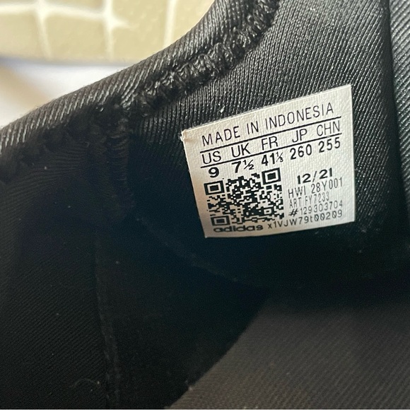 Adidas Black and Leopard Print Women's Slip-On Sneakers - Picture 8 of 10